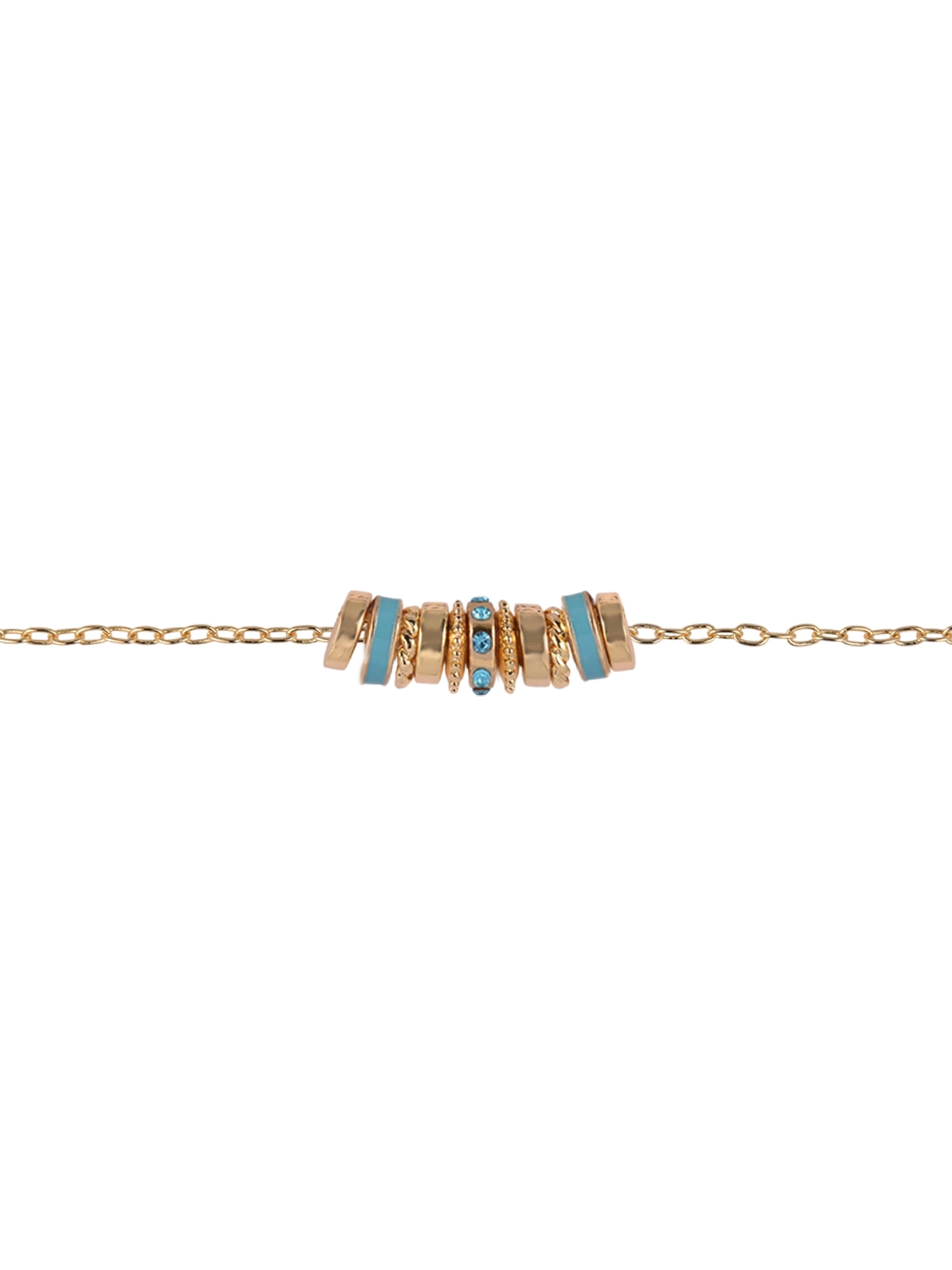 Time and Tru Goldtone Chain with Blue Zirconia Birthstone "December" Necklace