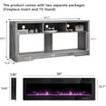 thumbnail image 7 of Waleaf Fireplace TV Stand for TVs Up to 75" TV with 60" Electric Fireplace,Entertainment Center with Open Shelve Storage, 7 of 7