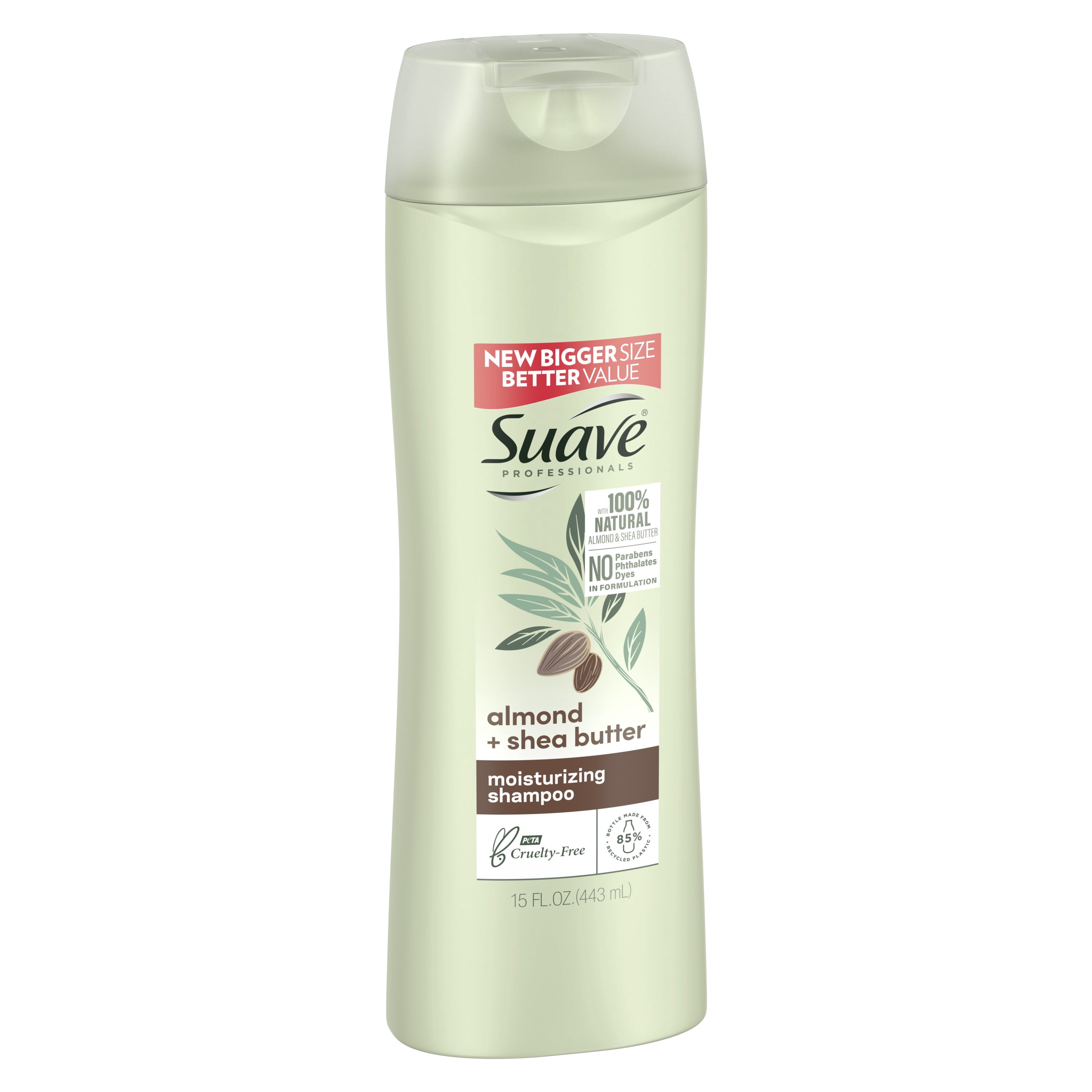 Suave Professionals Moisturizing Nourishing Daily Shampoo with Almond & Shea Butter, 15 fl oz