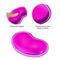 thumbnail image 4 of Uxcell Gel Mouse Wrist Rest Mouse Wrist Support Ergonomic Mouse Pad Cushion Comfortable Memory Foam, Purple 2 Pack, 4 of 5
