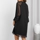 thumbnail image 3 of Vestido De Manga Larga Con Volantes, Cuello En V, Vestido Recto Con Vuelo, Corte Holgado, Recto, Elegante Para Ir De Compras. ANGGREK  No, 3 of 6