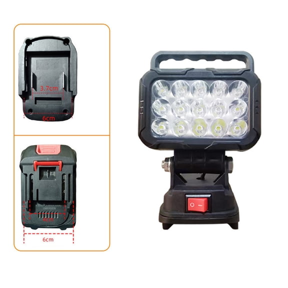 15 LED Foldable Job Light With Double USB Port Portable Spotlights Suitable 18V Battery Equipment