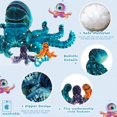 thumbnail image 4 of Yohaki Pulpo de peluche de 11 pulgadas, pulpo impreso marino, juguetes de peluche con 3 bebés, juguete suave y lavable, animal marino de peluche para decoración del hogar, idea de regalo para niños, n, 4 of 4