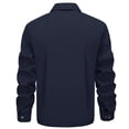 thumbnail image 4 of TACVASEN Men's Lightweight Windbreaker Jackets Full Zip Up Stylish Coat Business Casual Laydown Collar Work Dress with Zip Pockets Navy S, 4 of 8