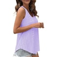 thumbnail image 4 of DPTALR Women's Casual Solid Round Neck Strappy Top, 4 of 8