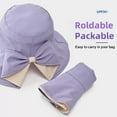 thumbnail image 5 of Womens Wide Brim Sun Hats UPF50+ UV Packable Beach Hat Summer Bow Decoration Bucket Cap for Travel, 5 of 7