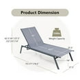 thumbnail image 2 of Gymax Lot de 2 Chaises Longues de Patio Réglables à 6 Positions, Chaise Inclinable d'Extérieur pour le Bord de la Piscine, 2 of 10