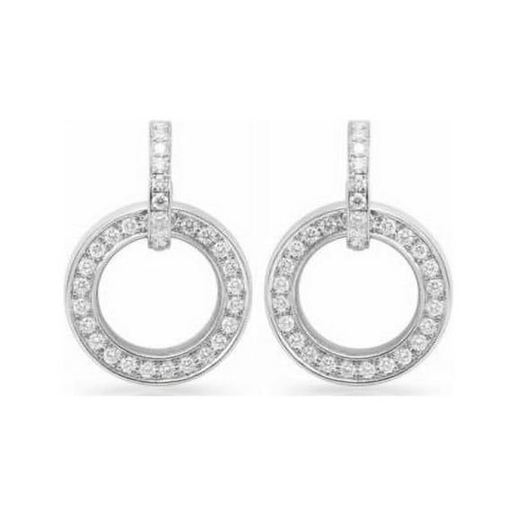 2CT Natural Diamond (I-J,SI1) Round Drop Earring 14K White Gold Fine Jewelry for Women Gift