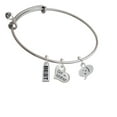 thumbnail image 1 of Emoticon :- ) - Winking - God Mother Heart Expandable Bangle Bracelet, 1 of 1