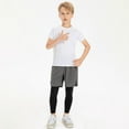 thumbnail image 4 of Kids 2 in 1 Running Pants Shorts with Pockets Gym Short Compression Tights Training Sweatpants Basketball Tights Pants Workout, 4 of 6