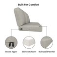 thumbnail image 3 of Covers & All All Sunbrella Sofa Cushion Set, UV Resistant, 5-Inch Foam, 3 Seat & Back Cushions for Outdoor Furniture, 3 of 6