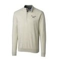 thumbnail image 2 of Men's Cutter & Buck  Oatmeal Philadelphia Eagles Gridiron Classics Big & Tall Lakemont Tri-Blend Quarter-Zip Pullover, 2 of 3
