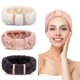 thumbnail image 1 of DOOBO Paquete de 3 diademas de spa, diademas de microfibra para el cuidado de la piel, diadema para lavado de cara, diadema facial, maquillaje, diademas de toalla para mujeres para lavarse la cara (ro, 1 of 5