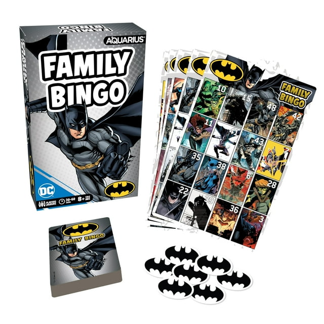 Juego de Bingo AQUARIUS DC Comics Familia Batman para Niños 8+