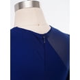 thumbnail image 7 of Aislor Boys Lyrical Outfit Long Sleeve V Neck Back Zipper Leotard with Mesh Split Pants Modern Dance Set for Recital Navy Blue 8, 7 of 7