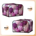thumbnail image 3 of Goofa Purple And Pink Tulip Bouquet Print Toaster Cover 4 Slice, Four Slice Bread Machine Cover Quilted Toaster Covers Bread Maker Cover Kitchen Appliance Cover, 3 of 7