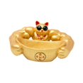 thumbnail image 2 of Lucky Cat Statue, Feng Shui Animal Statue Craft, Muscle Arm Cat Figurine, Lucky Cat Storage Box para el estante moderno del hogar, 2 of 8