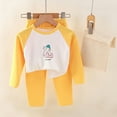 thumbnail image 2 of NIEWTR Toddler Boy Baby Clothes 2 Piece Set Long Sleeve Sweatshirt Top and Matching Pants Boys Fall Winter Outfits Fall Winter Outfits Children's Gift,5-6 Years,Yellow, 2 of 6