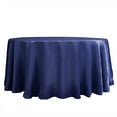 thumbnail image 3 of Balsa Circle 120" Round Satin Tablecloth Navy Blue, 3 of 8
