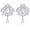 Silver, variant on 2 Pieces Crystal Rhinestone Marquise Pear-Shaped Teardrop Flower Brooch Pin Set for Women