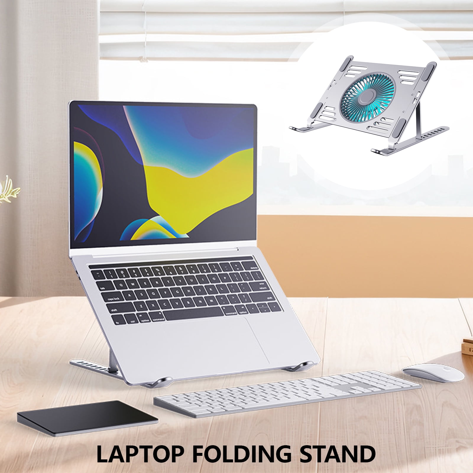 Laptop Stand Laptop Cooling Pad With USB Power Fans, Adjustable Stand,Quiet Cooling Technology Ergonomic Laptop Risers