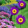 thumbnail image 4 of Sunflower Windmill Easter Decor, Plastic Sunflower Easter Decor with Bidirectional Rotation, Outdoor Garden Ornament for Yard, Lawn, Balcony and Play Area Easter Decorations, 19in, C, 4 of 8