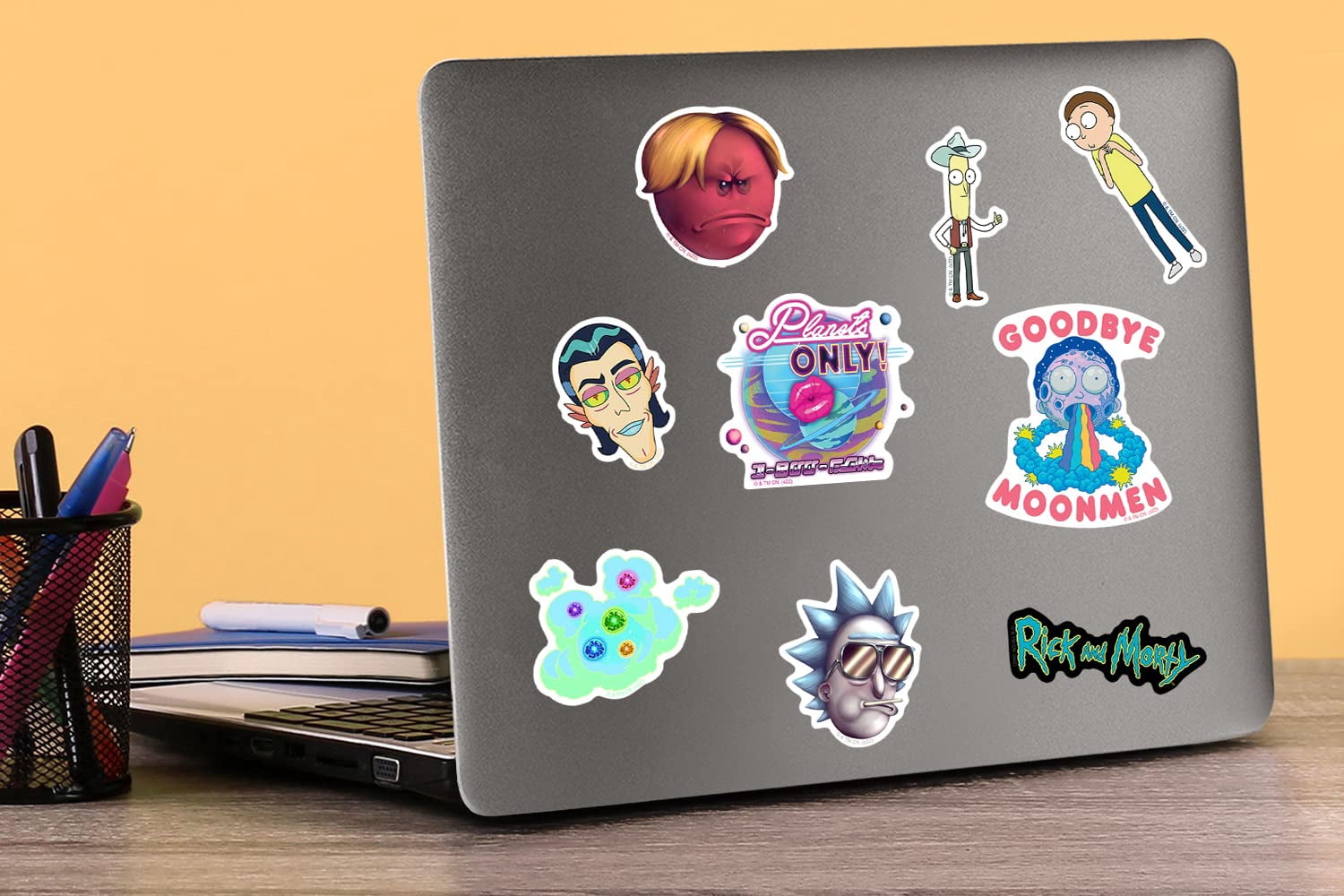 Rick and Morty Character Collection 150ct Die Cut Vinyl Stickers  Large Sci-Fi Cartoon Decals for Laptop, Water Bottle, Scrapbooking, Tablet, Indoor & Outdoor