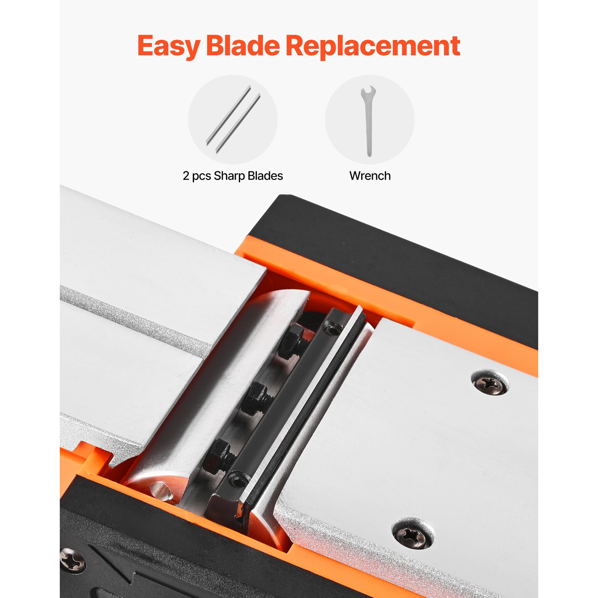 Cordless Hand Planer with 18V Brushless Motor, 3-1/4" Planing Width, 5/64" Depth, Adjustable Depth Knob, Chamfering Groove for Woodworking