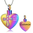 thumbnail image 3 of Heart Cremation Urn Necklace for Ashes Cremation Jewelry with Cross Urn Necklace for Ashes-Urn Jewelry Memorial Necklace Pendant for Ashes, 3 of 9