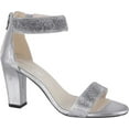 thumbnail image 2 of Women's Touch Ups Marley Heeled Sandal Silver Shimmer Fabric 7 M, 2 of 2
