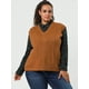 thumbnail image 4 of Suéteres de talgrande pamujer Chaleco con cuello en V Cable Estilo de muy buen gusto Jersey sin mangas Suéter Chalecos marrón L, 4 of 6