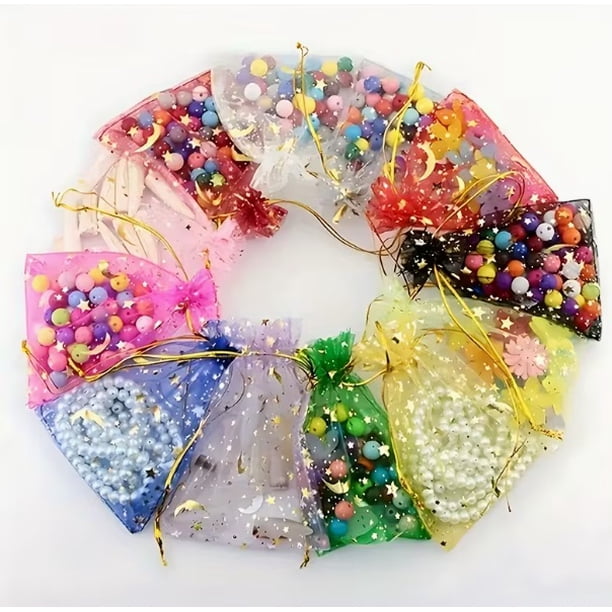 Bolsas de almacenamiento multifuncionales aleatorias de 100 piezas for almacenamiento de joyas, empaques de regalos, regalos de Navidad, bodas, celebraciones, etc.