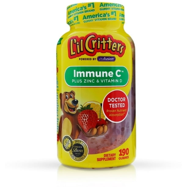 2 Pack L'il Critters Immune C plus Zinc & Echinacea Dietary