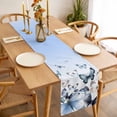 thumbnail image 3 of Blue Butterflies Table Runner - 72 Inch Long, Kitchen Dining Table Runner Dresser Scarves, Elegant Pastoral Watercolor Farmhouse Decor for Coffee Tables Wedding Party Banquet, 3 of 8