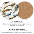 thumbnail image 5 of GZHJMY Round Drink Coasters, 6 Pcs Watercolor Birds Pheasants on White Absorbent Ceramic Coffee Coasters for Drinks with Cork Base Housewarming Gift for Home Decor, 5 of 5