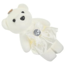 Tineasur 10Pcs Mini Stuffed Bears Plush White for Easter Celebration Decor