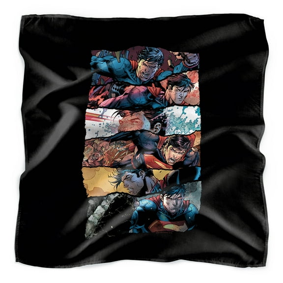 Superman Torn Collage Bandana (21 in x 21 in)