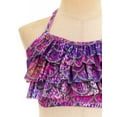 thumbnail image 5 of Alvivi Girls Two Piece Swimsuit Halter Crop Tank Top with Bottoms Summer Seaside Swimwear Purple 6-8, 5 of 7