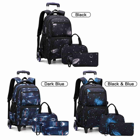 Mochila Rodante Para Niños Mochila Para Niños Mochila Con Ruedas Mochila Con Bolsas De Libros Con Bolsa De Lápiz De Almuerzo