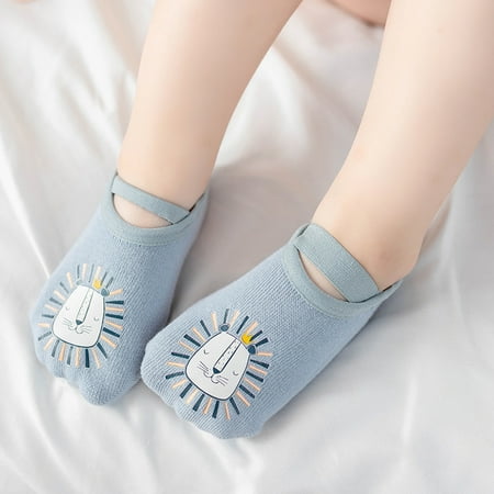 

Naturegr 1 Pair Slip Socks Cartoon Pattern Anti-skid Breathable Baby Neutral Floor Socks for Spring