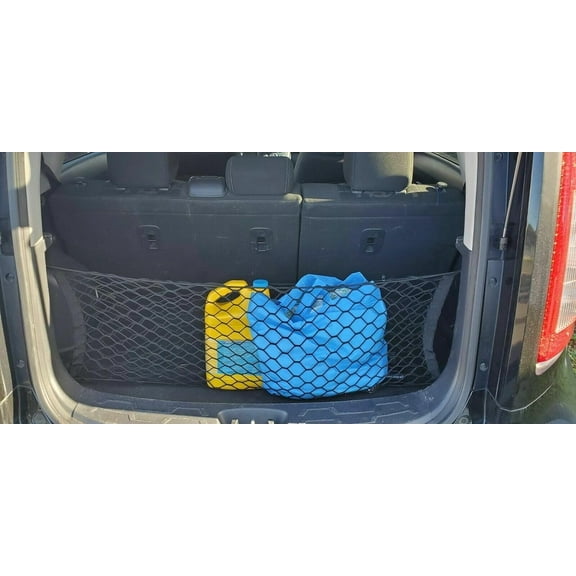 EACCESSORIES EA Trunk Organizer Cargo Net for KIA Soul 2010-2013 – Envelope Style Cargo Net for Hatchback – Premium Mesh Elastic Car Trunk Organizer Vehicle Carrier Storage – Compatible with KIA Soul
