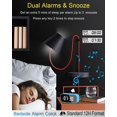 thumbnail image 3 of Alarm Clock for Bedroom/Office,Digital Clock with Bluetooth Speaker,Small Alarm Clock for Heavy Sleepers Adults/Teens with Dual Alarms,Mirror LED Display,Hands-Free Calling, 3 of 5