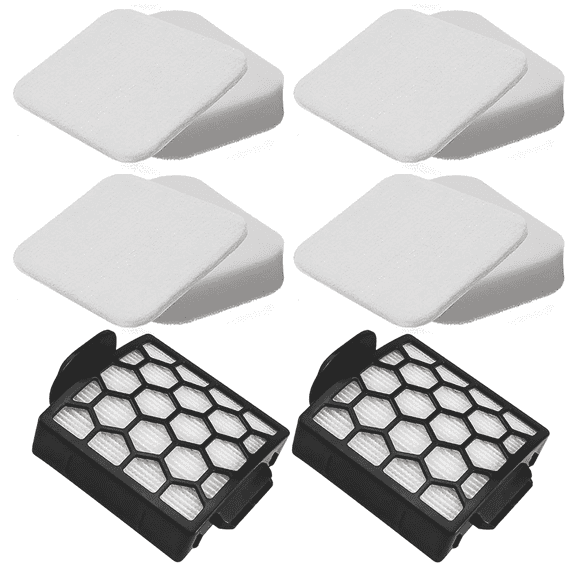 ZU102 ZU100 Filter Replacement for Shark ZU60 ZU62 NV150 NV151 NV251 NV255 Navigator Rotator Pet Pro Upright Vacuum, Replacement Parts 1238FT60 1239FT60, 4 Foam   Felt, 2 HEPA Filters kit