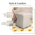 thumbnail image 2 of Amelia Nailhead Tufted Storage Ottoman Cream, 2 of 5
