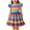 Purple, variant on Easter Dresses for Girls Crewneck Flutter Short Sleeve A Line Mini Dress Flowy Striped Vacation Clothes