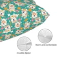 thumbnail image 5 of Salouo SHIBA WITH FLORAL Pattern Pillow Cases,1PC Pillow Covers with Envelope Closure Decorative Pillow Case for Bed Couch,Pillows Not Included-20"x30", 5 of 6