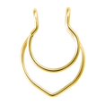thumbnail image 2 of QIQUWOHUL Fake Nose Rings Hoops V Shape Nose Rings Clip On Circle Fake Nose Piercing Jewelry Nose Jewelry For Women Men, 2 of 3