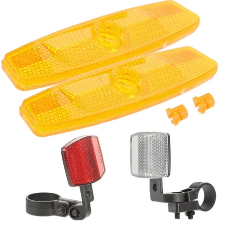 LEORX 1Set Bike Reflectors For Adult Bikes Red Plastic For Road Bike 5.50X3.80X2.00Cm
