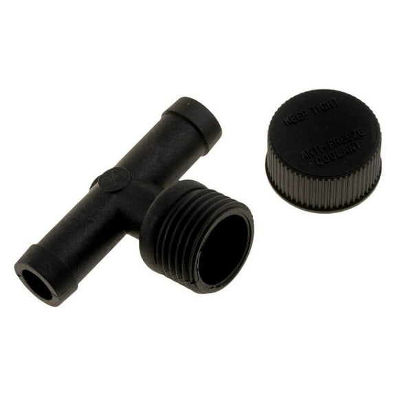 KarParts360 Radiator Flush Tee | 5/8 Inch Hose Barb | Garden Hose Fitting Connection Type | With Cap