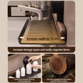 thumbnail image 4 of Bathroom Sink Organizer, Suction Cup Rack No Hole Mounted for Countertop, 2-Tier Toothbrush Holder, Water-Resistant Alloy and Walnut Storage Caddy, 4 of 9